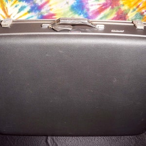 Vintage Grey American Tourister Suitcase with Stunning Silver Interior Vintage Suitcase Vintage Luggage Christmas Gift Wedding Gift Travel