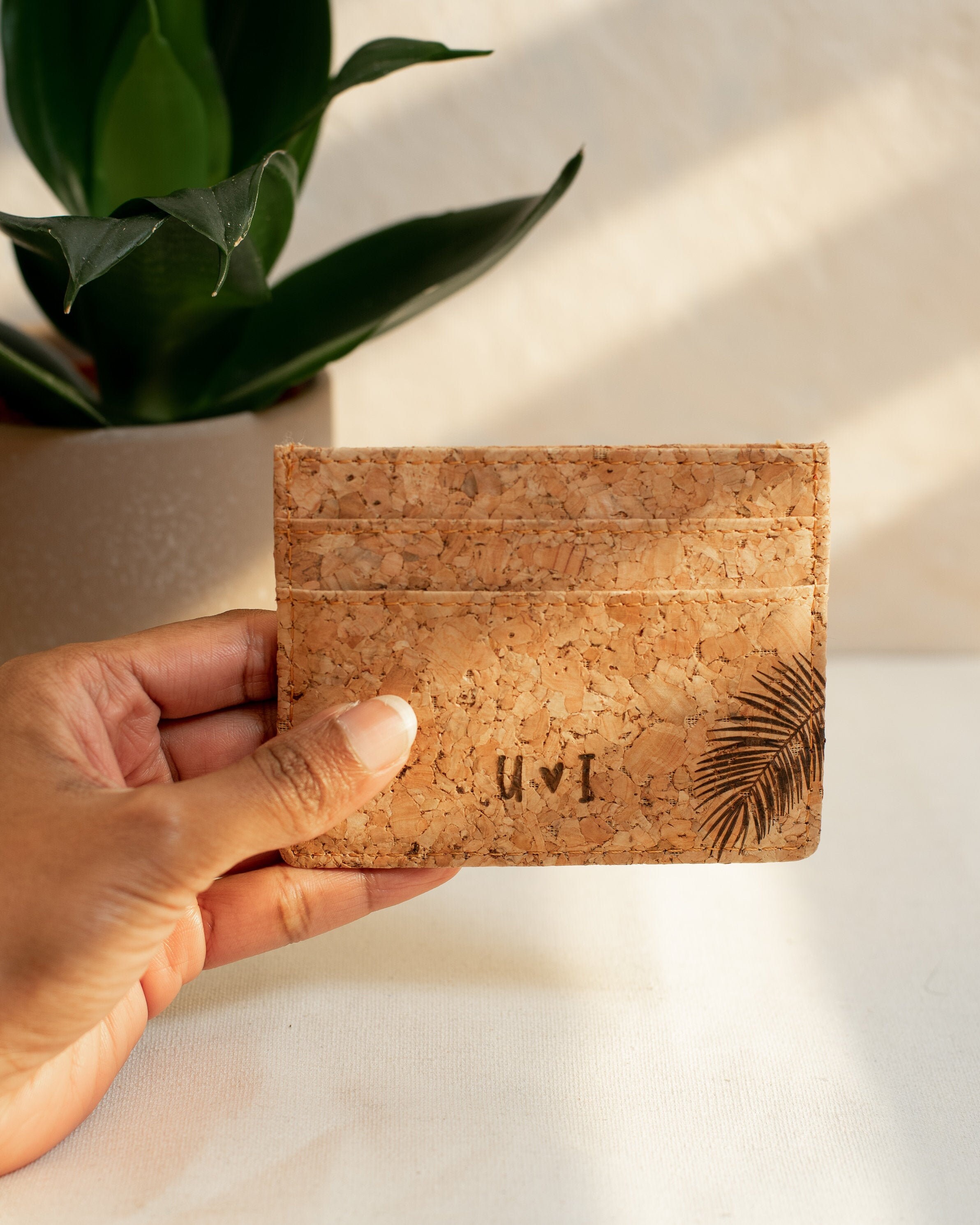Personalised Vegan Card Holder Personalised Cork Leather Card Etsy UK