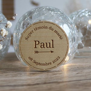 Super groomsman badge - Personalized wedding witness badge - Magnetic or clip and pin EVJF badge - Personalized future groom magnet
