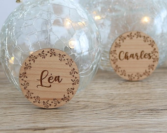 Rustic and romantic wedding place markers - Wooden wedding ceremony place markers - Wedding table decoration - Guest seats