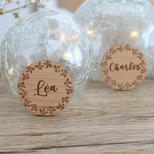 Rustic and romantic wedding place markers - Wooden wedding ceremony place markers - Wedding table decoration - Guest seats