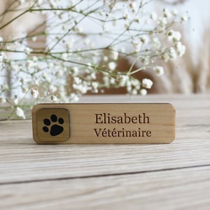 Distintivo veterinario - distintivo personalizzato - veterinario - distintivi personalizzati con nome - magnete personalizzato - distintivo di lavoro - professionale