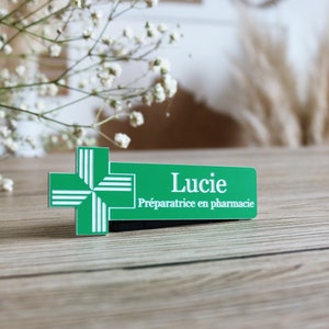 Personalized pharmacy wooden badge, pharmacy assistant, student assistant, doctor of pharmacy, pharmacist, pharmacist - pharmacy badge - badges