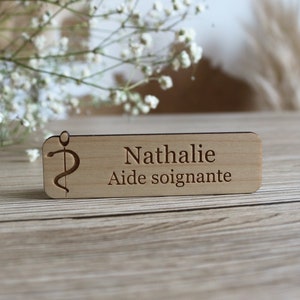 Nursing assistant badge - customizable nursing assistant badge - personalized badge - wooden badge - badge - personalized nursing badge - magnet
