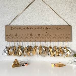 Wooden advent calendar - personalized wooden advent calendar - customizable wall calendar - advent calendar to fill