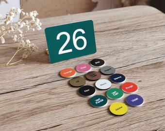 Mailbox number - personalized mailbox plate 2 digits 5 cm x 7 cm rounded edges - Various colors - Number