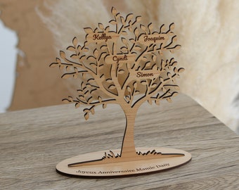 Albero della vita Nome in legno da personalizzare con supporto - albero della vita con piede del nome - albero della vita personalizzato - albero della vita in legno