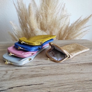 Custodia per occhiali glitterata - custodia per occhiali in pelle - custodia per occhiali morbida - custodia per occhiali vintage - custodia per occhiali click clack - custodia per occhiali da donna