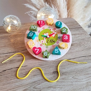 Montessori Wooden Personalized Clock