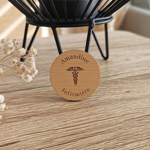 Nurse badge - wooden badge - nurse - personalized badge - caregiver badge - personalized nurse badge - hospital badge - badges