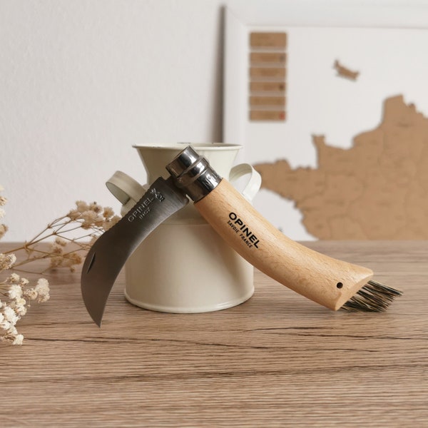 Couteau Champignon Opinel avec brosse de nettoyage