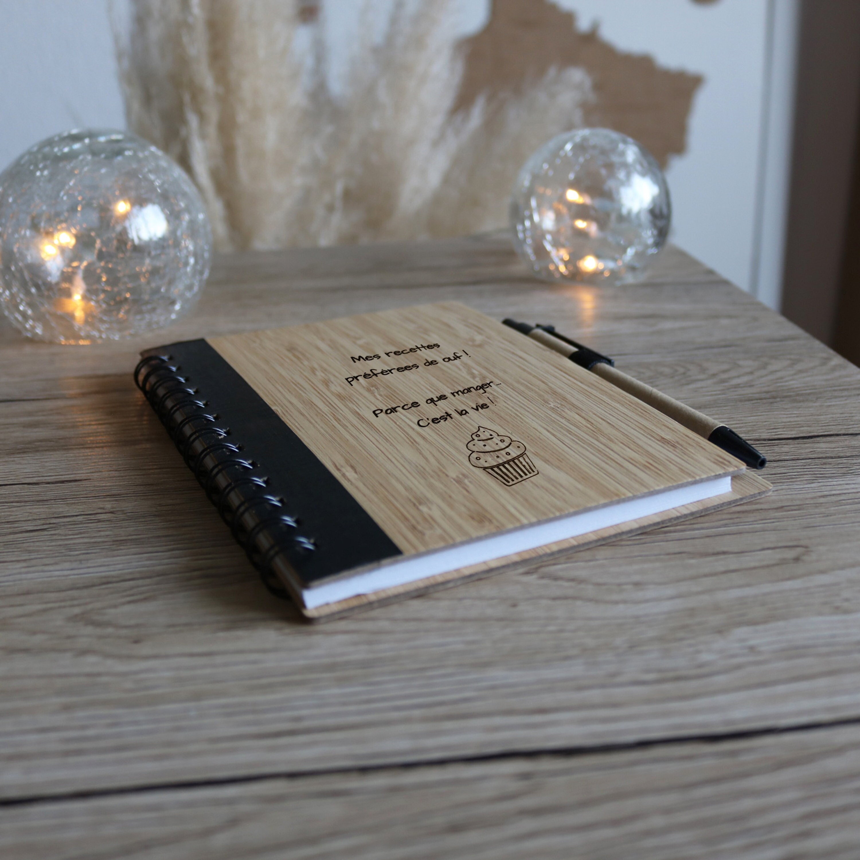 Compostable Notebooks Personalized Bamboo Notebook - Customizable Pen and Notebook - 4 Colors ...