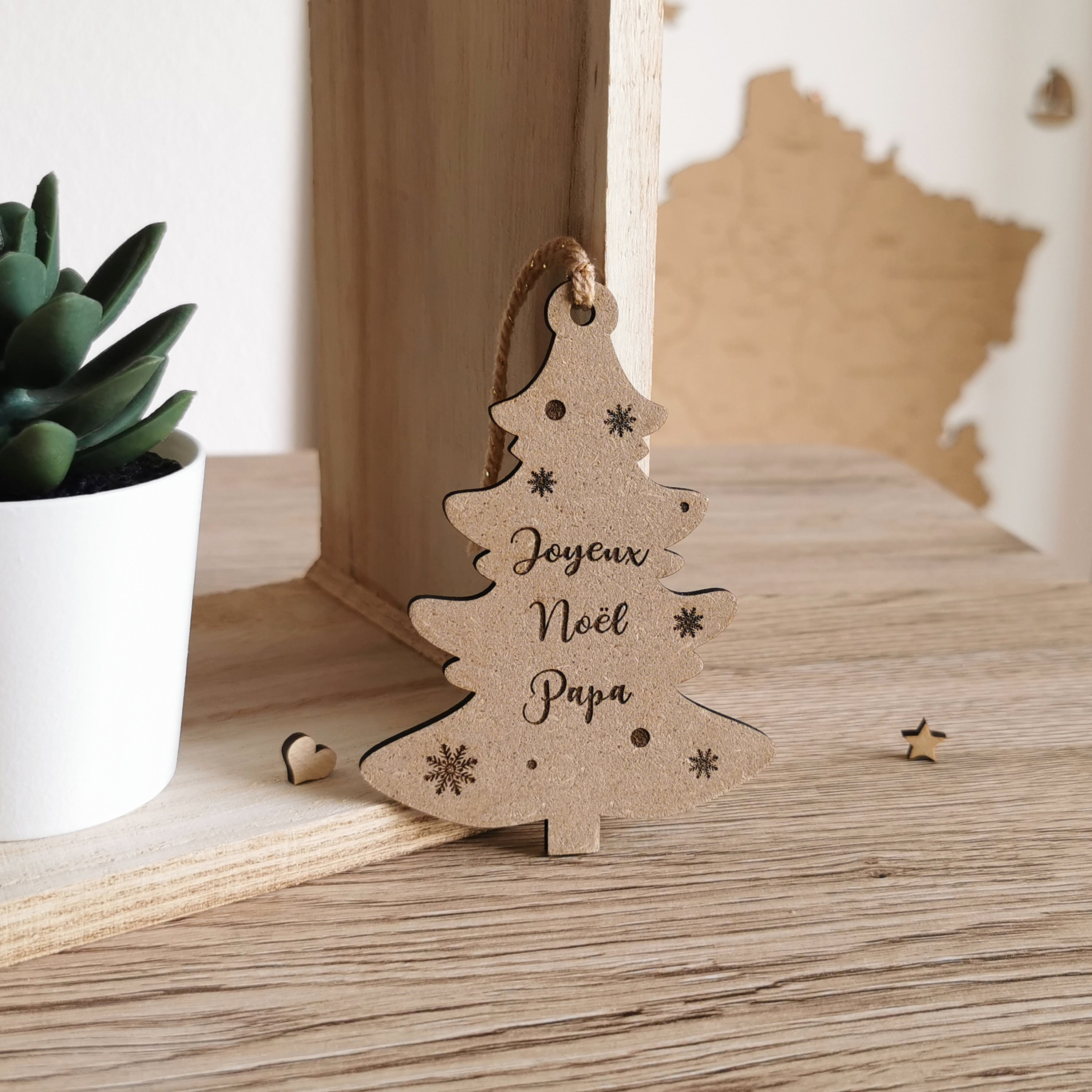 Sapin de Noël en Bois Personnalisé - Divers Coloris