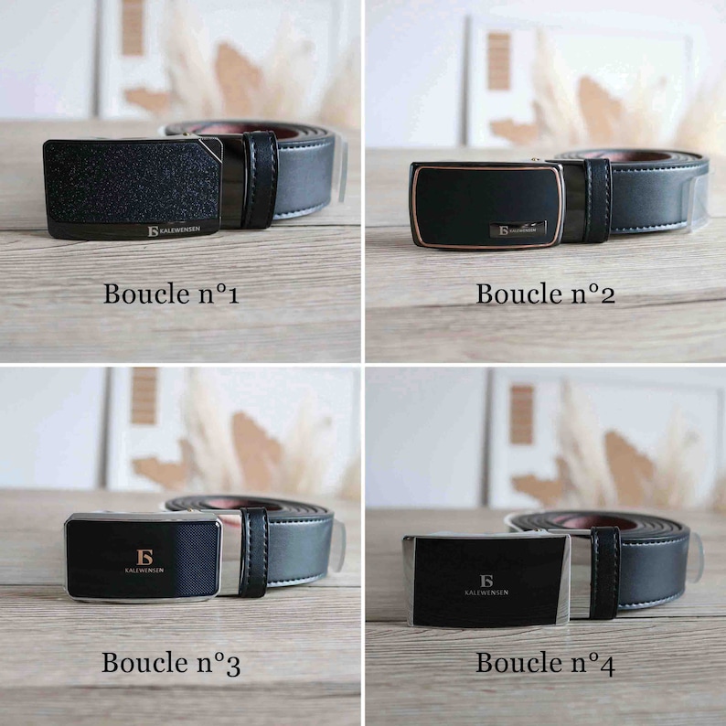 Ceinture automatique sans trous Ceinture élégante personnalisée en cuir image 3