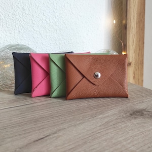 Pochette carte bancaire - Range carte bancaire - Pochette pour CB en cuir véritable - Étui CB carte bancaire en cuir