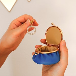 Porte monnaie cuir - Boite bijoux cuir - boîte bijoux voyage - Boite bijoux ancienne vintage - Porte bijoux en cuir véritable pour femme