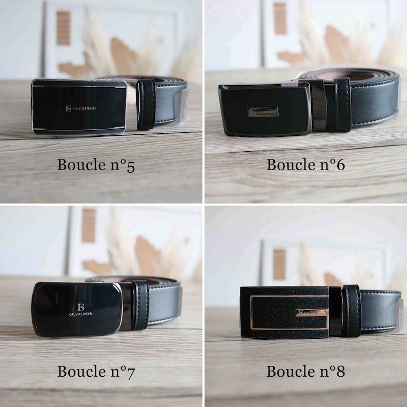 Ceinture automatique sans trous Ceinture élégante personnalisée en cuir image 4