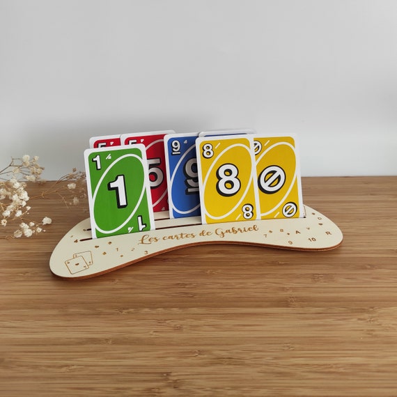 Personalized Wooden Playing Card Holder Uno Card Holder Customizable Holder  for Playing Cards 