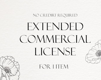 Rozszerzona licencja komercyjna na jeden element. Nieograniczona sprzedaż, bez kredytów.