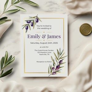 Editable Wedding Invitation & Save the Date Template | Minimalist Canva Design | Printable Digital Download | Instant Access