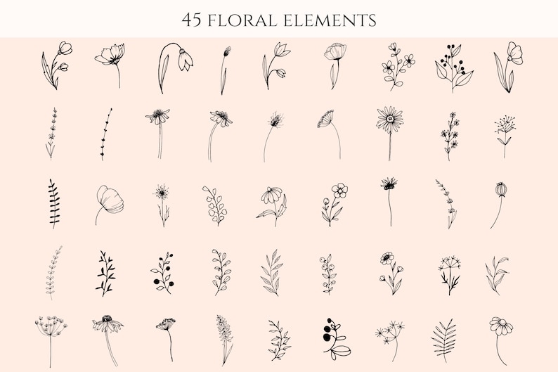 Download Wildflowers Svg Flowers Svg Doodle Flowers Line Drawing Svg Printable Flowers Diy Hand Drawn Stems And Branches Png Flowers Clip Art Clip Art Art Collectibles Efp Osteology Org
