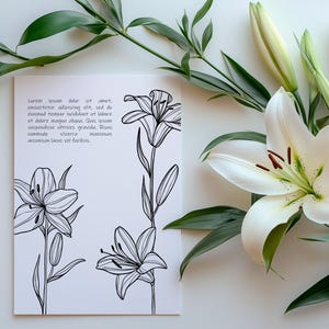 Lilies Procreate Stamps, Lily Brushes Procreate, Flower Stamps ...