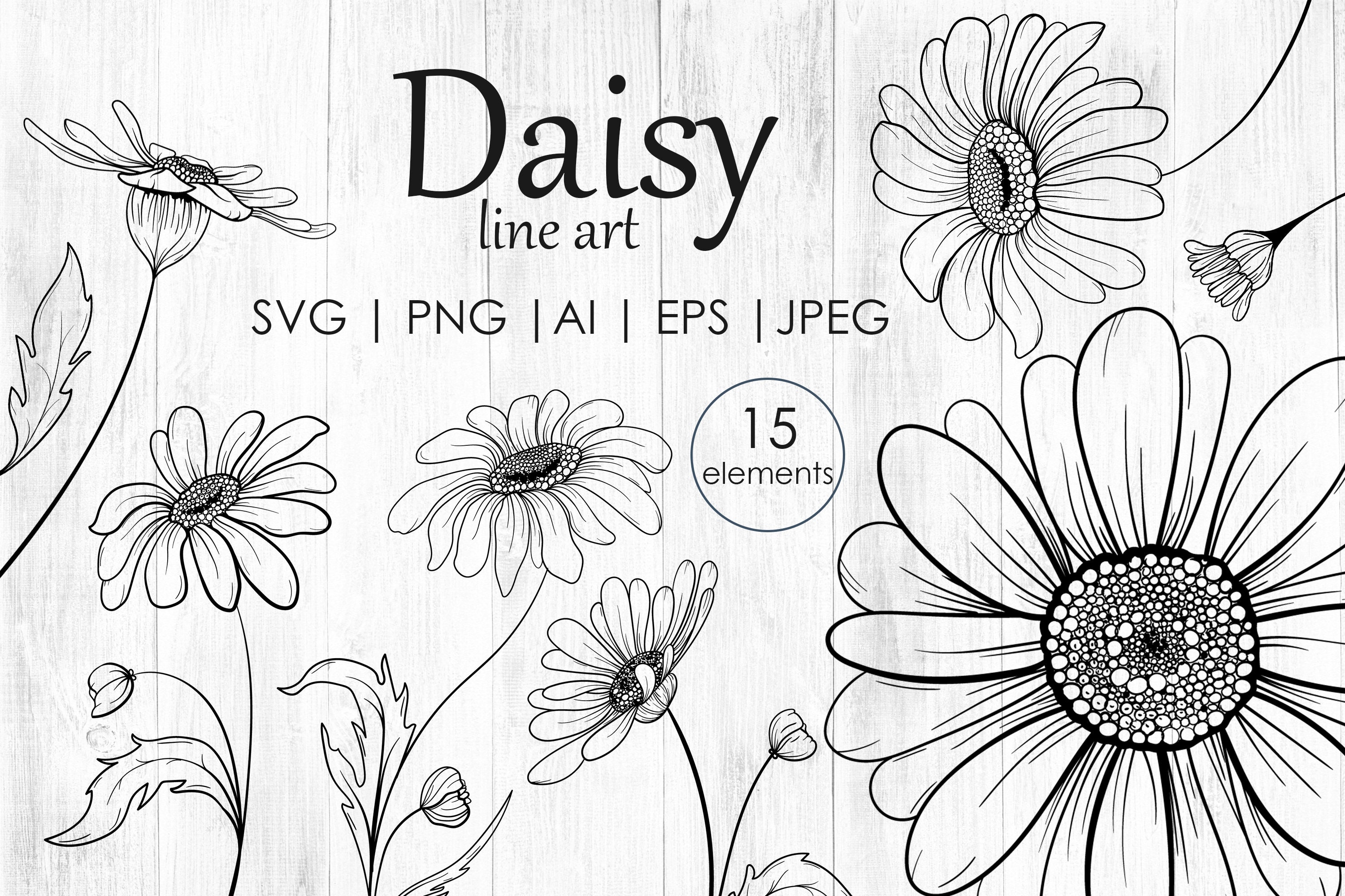 Daisy Svg Png Daisy Clipart Printable Flowers Line Art Etsy My Xxx