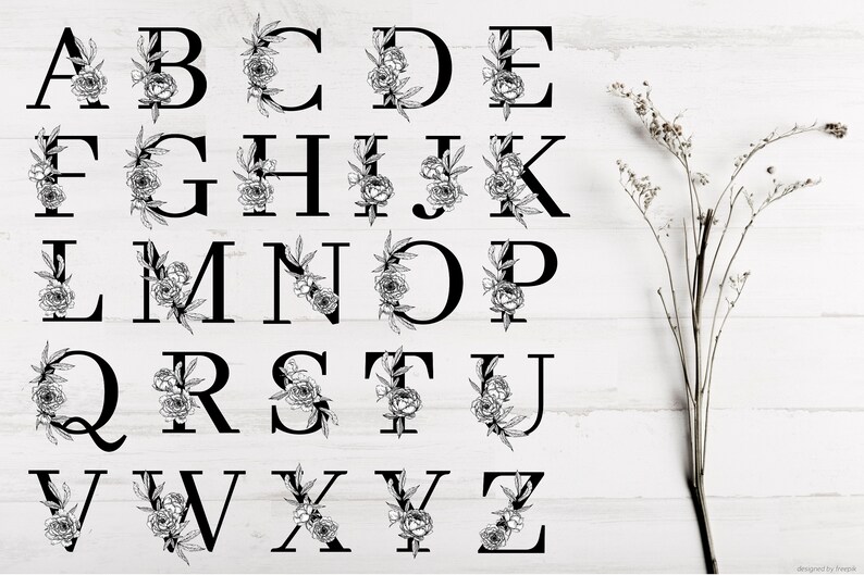 Download Wedding Letters Svg Peonies Png Floral Alphabet Svg Herbal Alphabet Svg Flowers Svg Flowers Letters Monogram Botanical Alphabet Png Clip Art Art Collectibles Alcestercarerehab Com