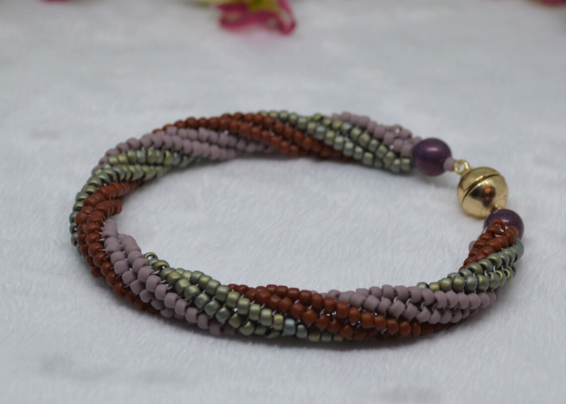 Beaded Bracelet With Clasp Etsy