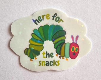 Hungry Caterpillar Sticker | Sparkly Vinyl, Handmade