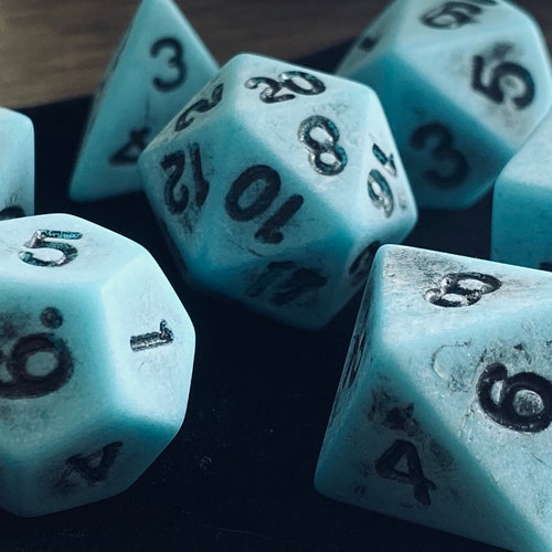 Frost Bone Dnd Dice Set for Dungeons and Dragons D20 TT RPG Etsy