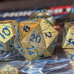 Arcane Fissure Metal DnD Dice Set | For TTRPG Games Such as Dungeons and Dragons
