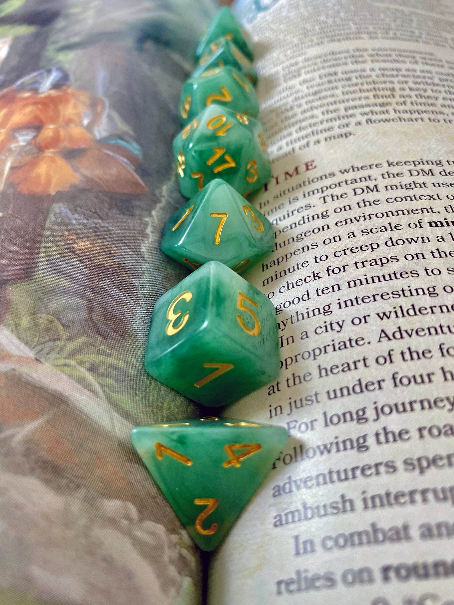 ANCIENT JADE Dnd Dice Set for Dungeons and Dragons Faux Jade Etsy