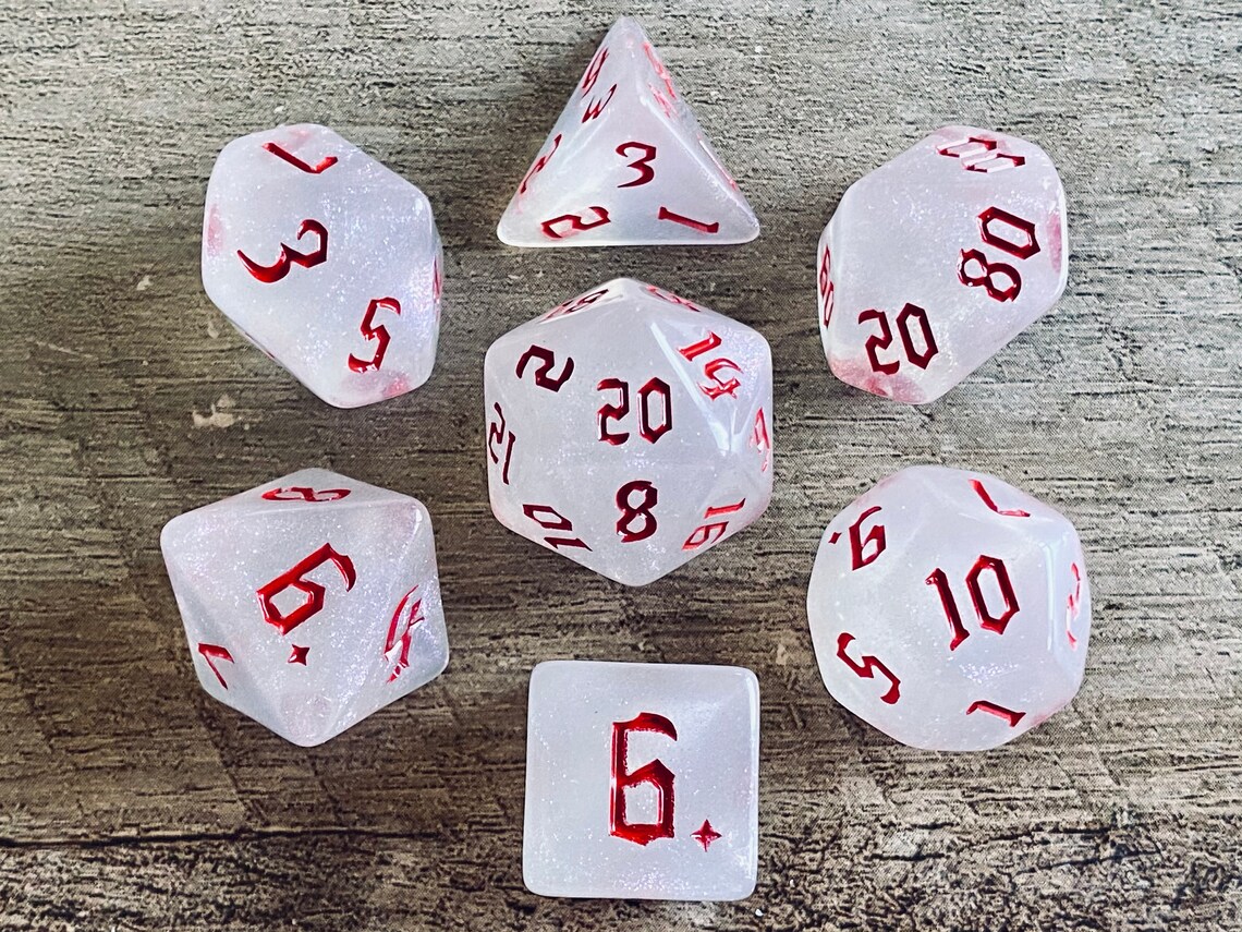 Vampire Dnd Dice Set for Dungeons and Dragons D20 TT RPG Etsy.de