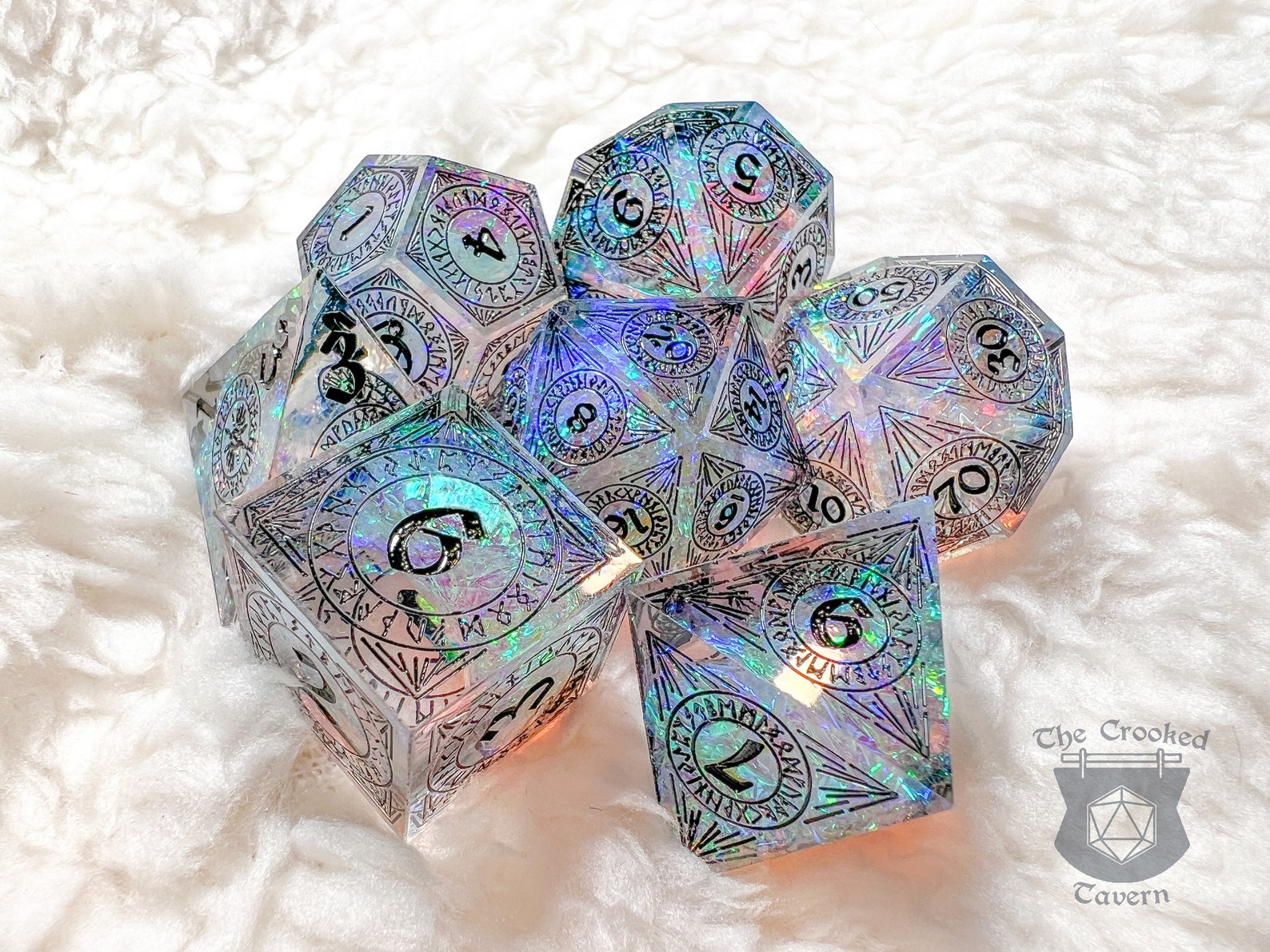 Rune Light Dnd Dice Set for Dungeons and Dragons | D20 TTRPG Polyhedral ...