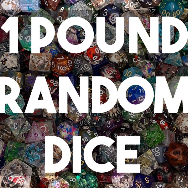 One Pound Dnd Dice | Loose, Random, Mystery Dice |  Big Bag of Polyhedral Dice