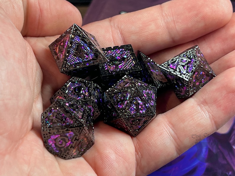 Arcane Vault Metal Dnd Dice Set for Dungeons and Dragons D20 Etsy