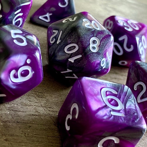 HYPNOTIC DREAM Dnd Dice Set for Dungeons and Dragons Purple Etsy