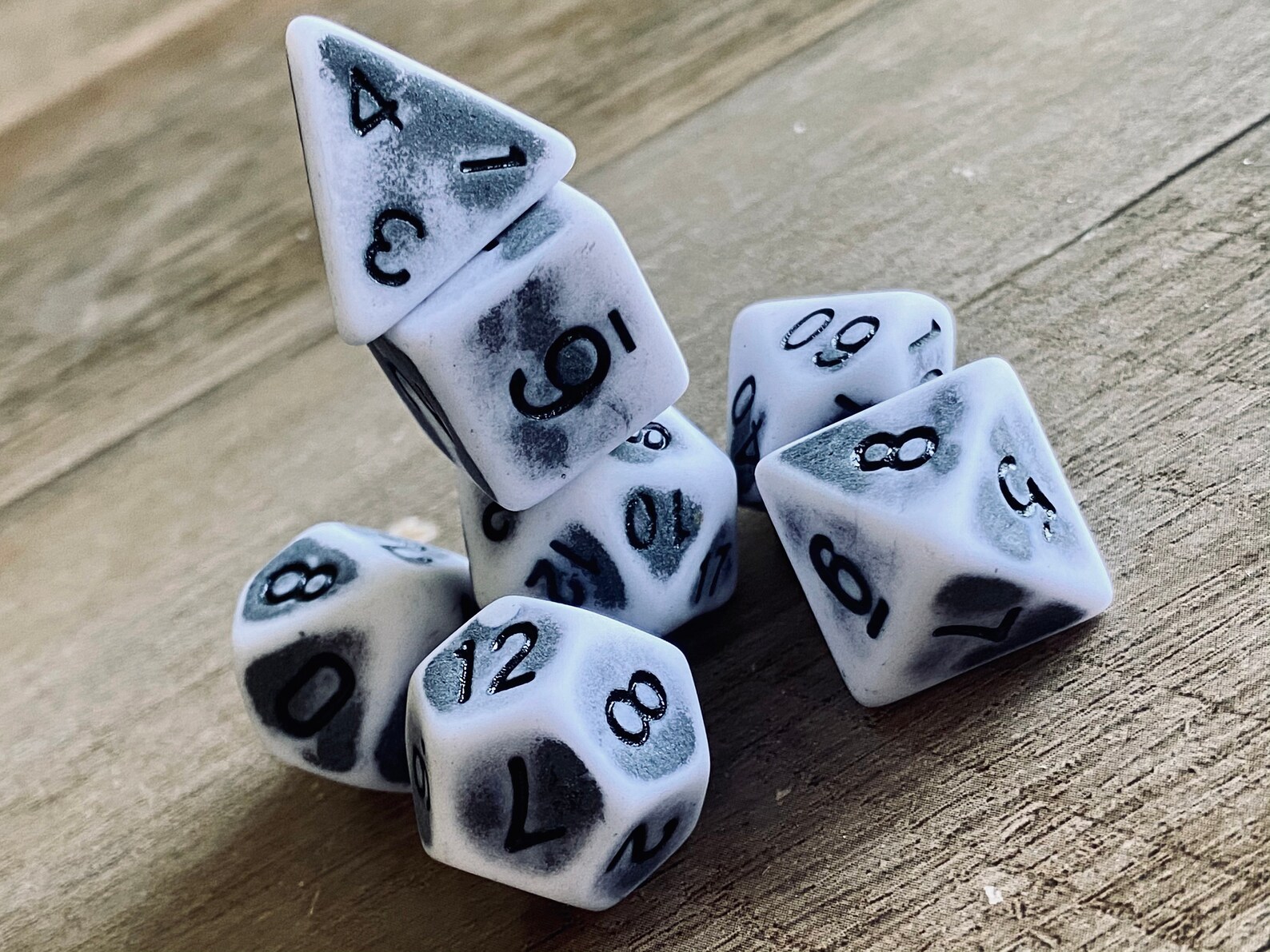 Bleached Bone Dnd Dice Set for Dungeons and Dragons D20 TT Etsy