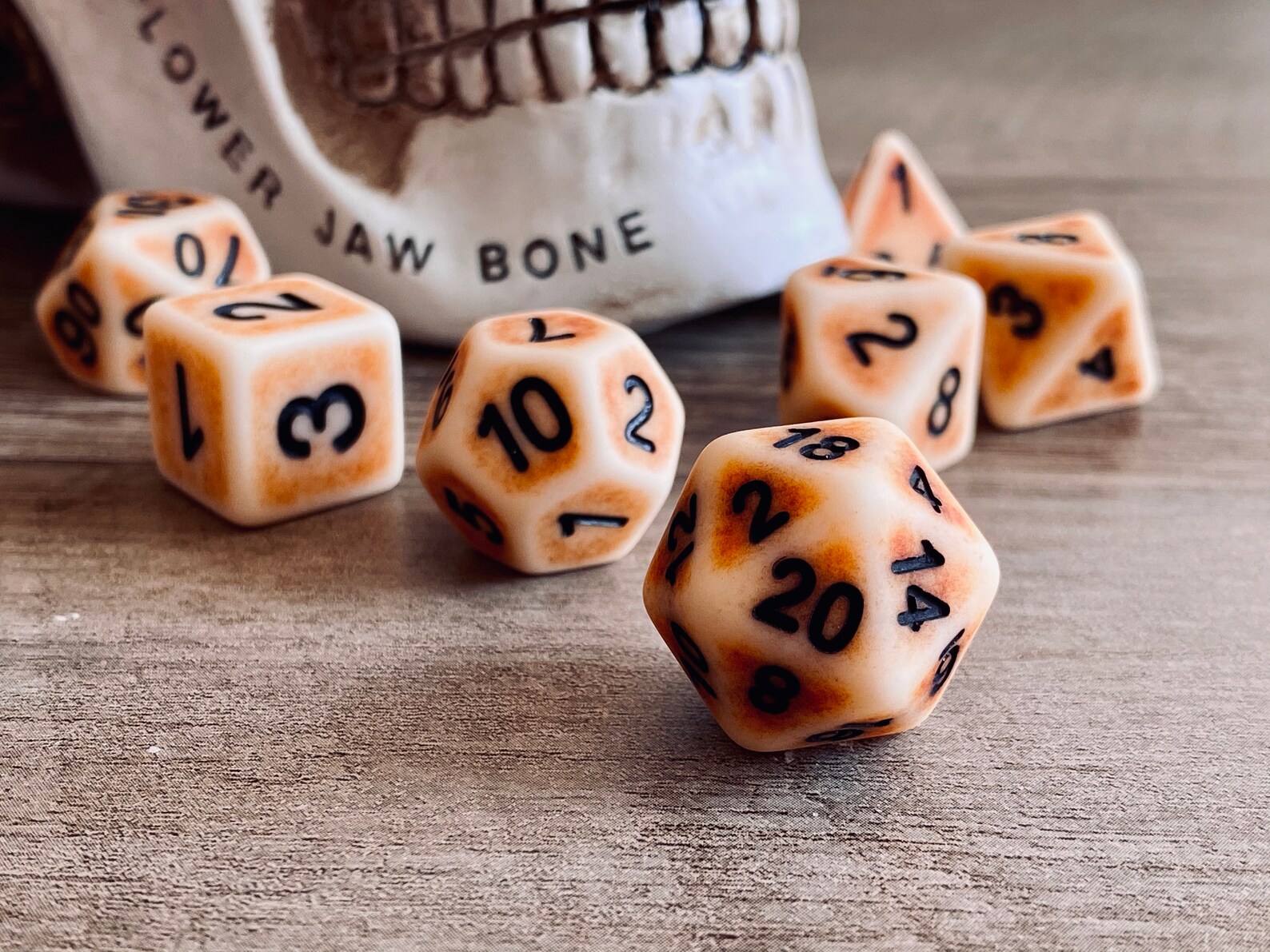 ANCIENT BONE Dnd Dice Set for Dungeons and Dragons Faux Bone Etsy