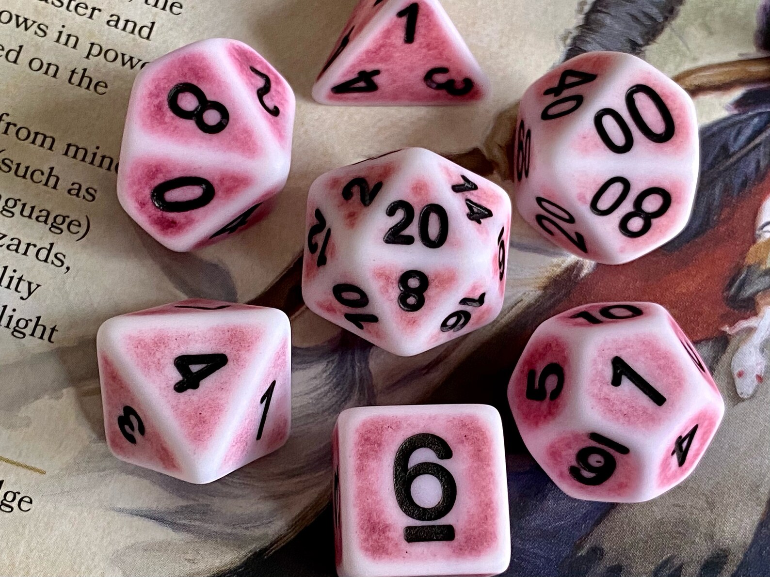 Flayed Bone DnD Dice Set for Dungeons and Dragons D20 TT RPG Etsy