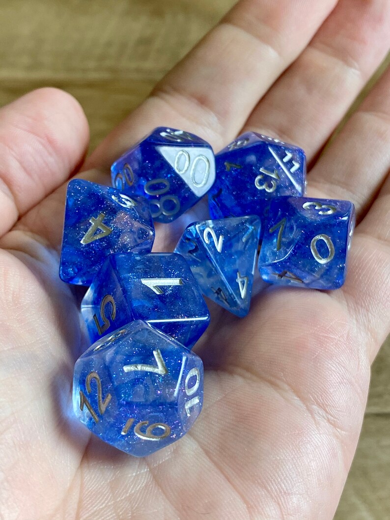 WIZARD MAGIC Dnd Dice Set for Dungeons and Dragons Blue Etsy Singapore