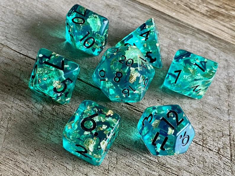 Sunken Treasure Dnd Dice Set for Dungeons and Dragons D20 Etsy UK