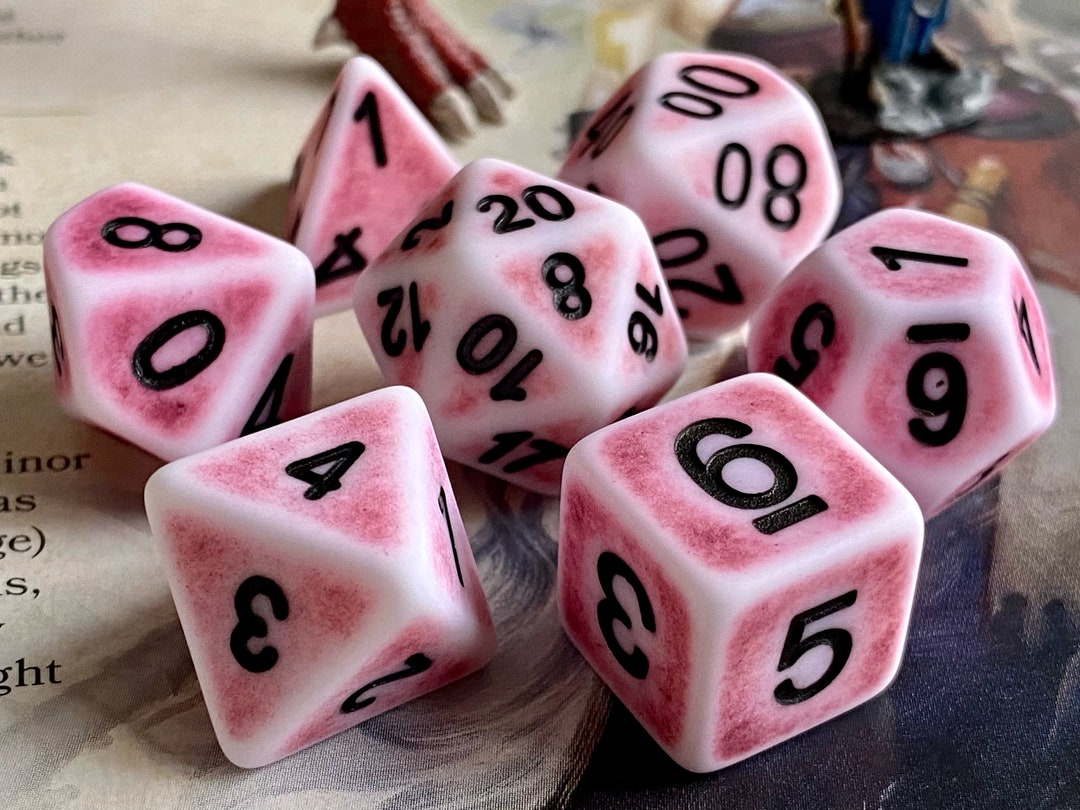 Flayed Bone Dnd Dice Set for Dungeons and Dragons D20 TT RPG Polyhedral
