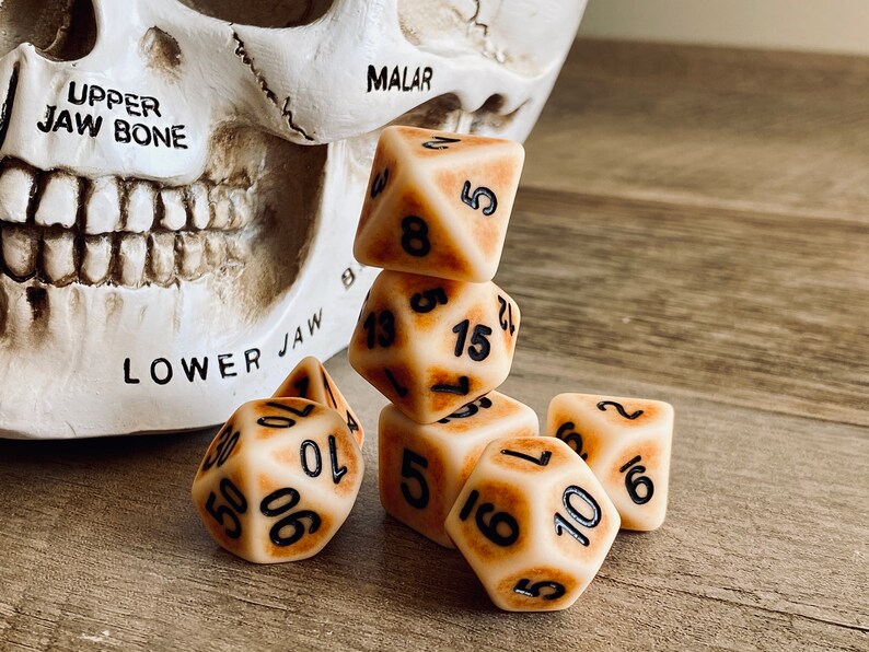 ANCIENT BONE DnD Dice Set for Dungeons and Dragons Faux Bone Etsy