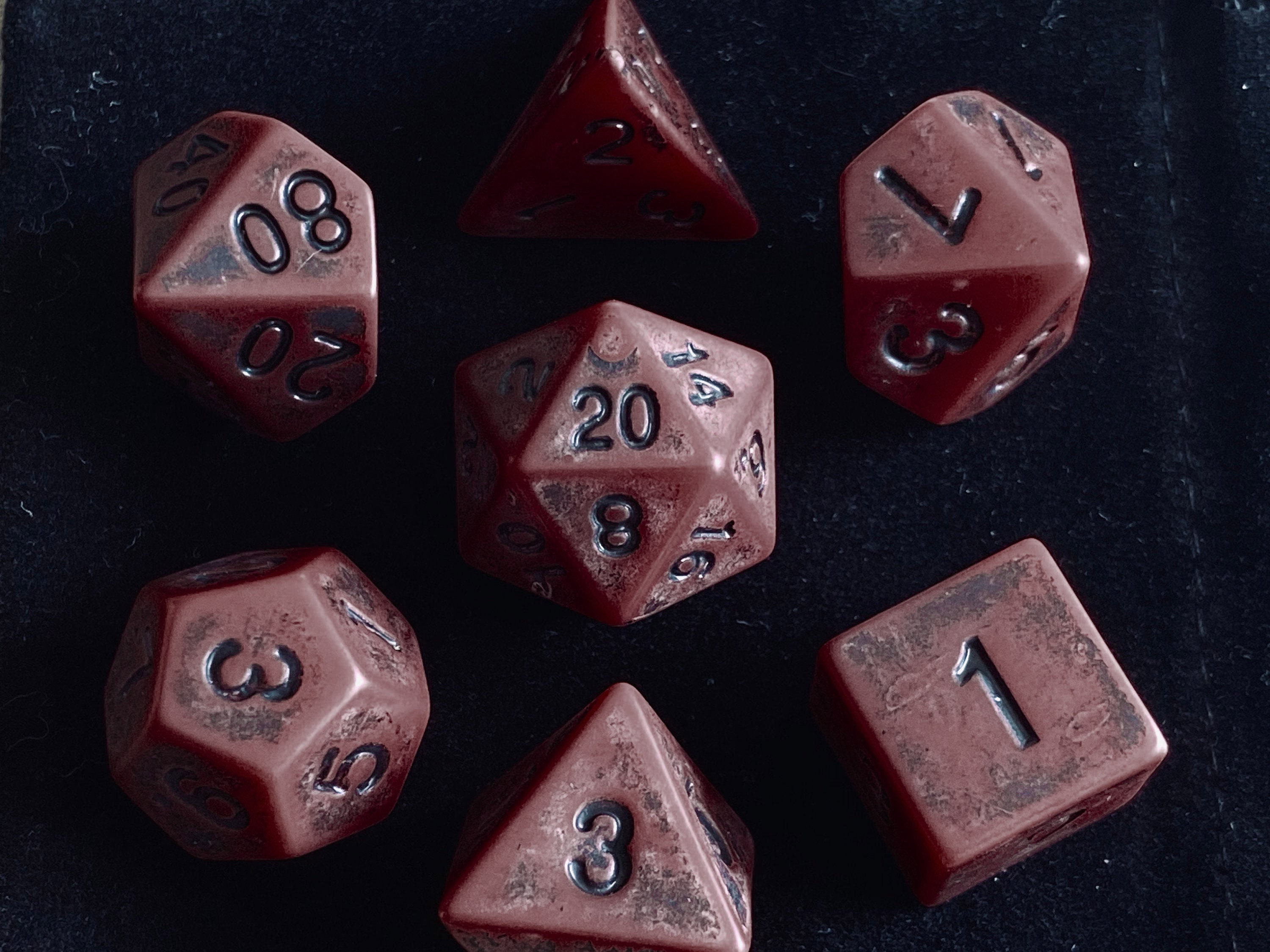 DEMON BONE Dnd Dice Set for Dungeons and Dragons Faux Red Etsy UK