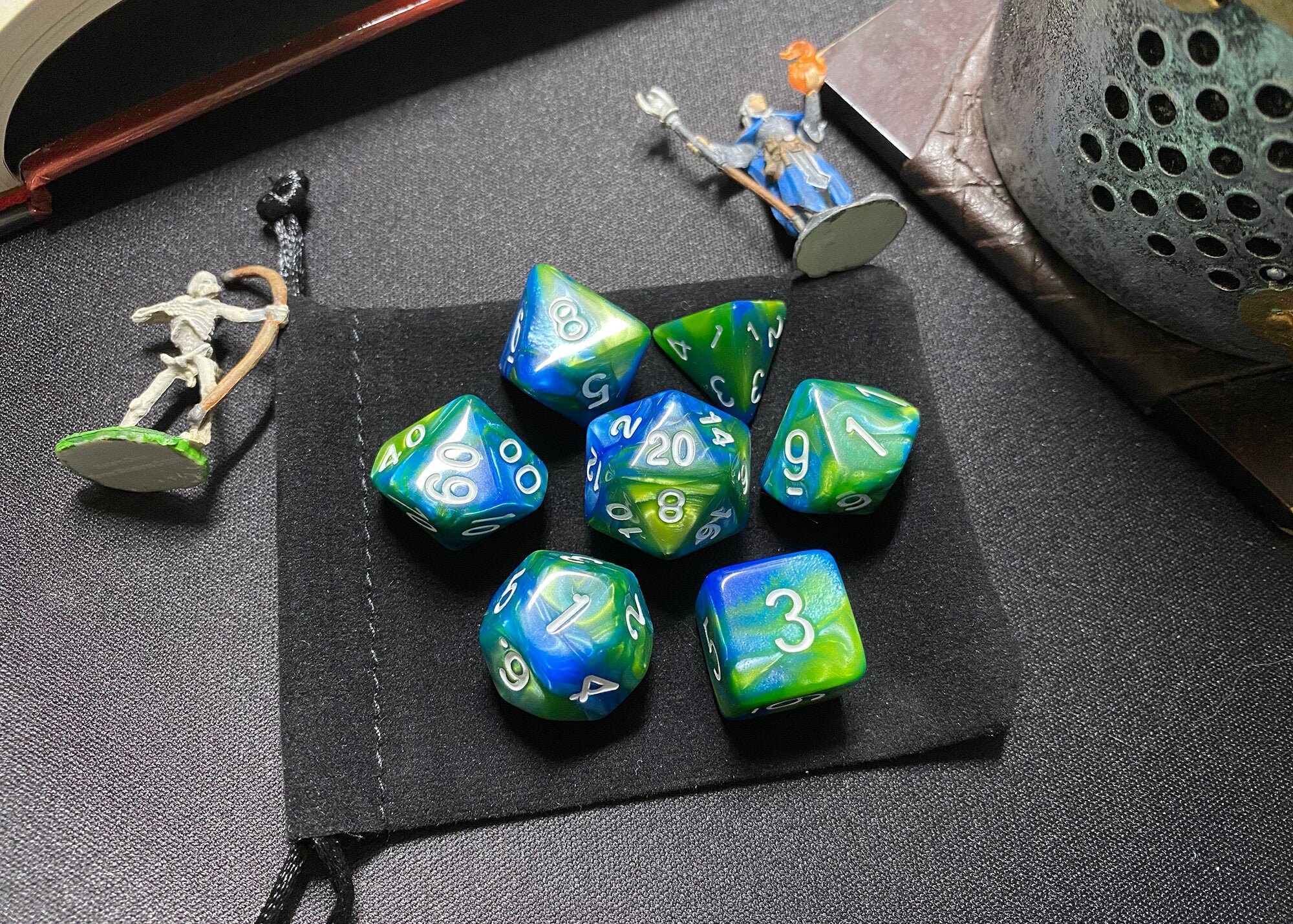 TIDE POOL Dnd Dice Set for Dungeons and Dragons Green and Etsy