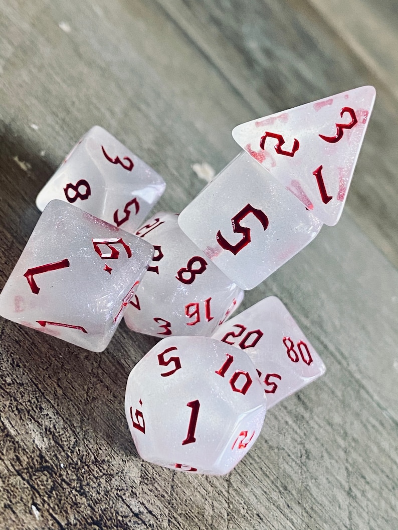 Vampire Dnd Dice Set for Dungeons and Dragons D20 TT RPG Etsy