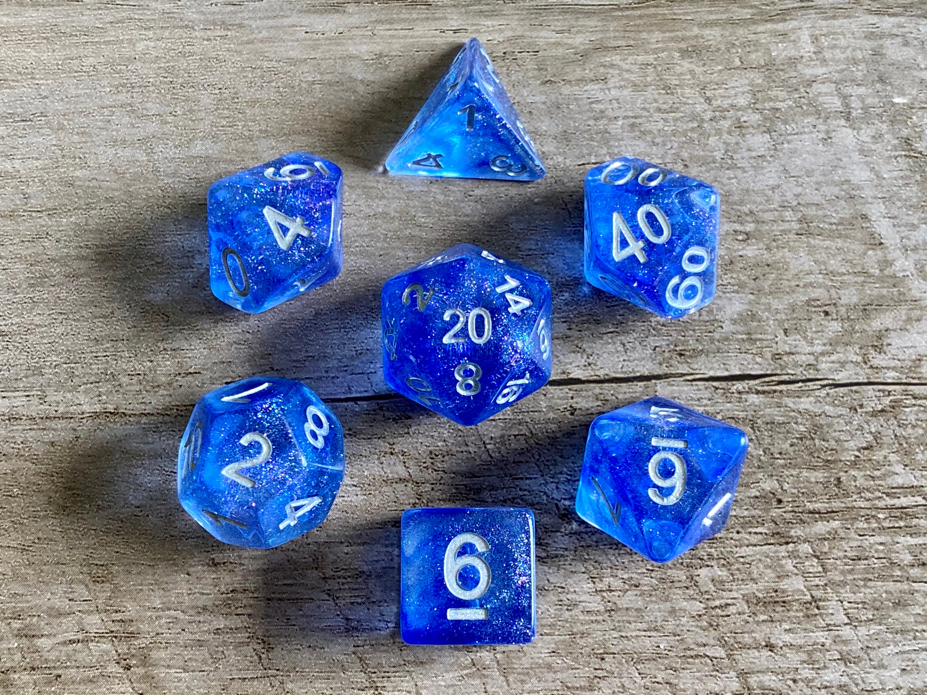 WIZARD MAGIC Dnd Dice Set for Dungeons and Dragons Blue Etsy Singapore