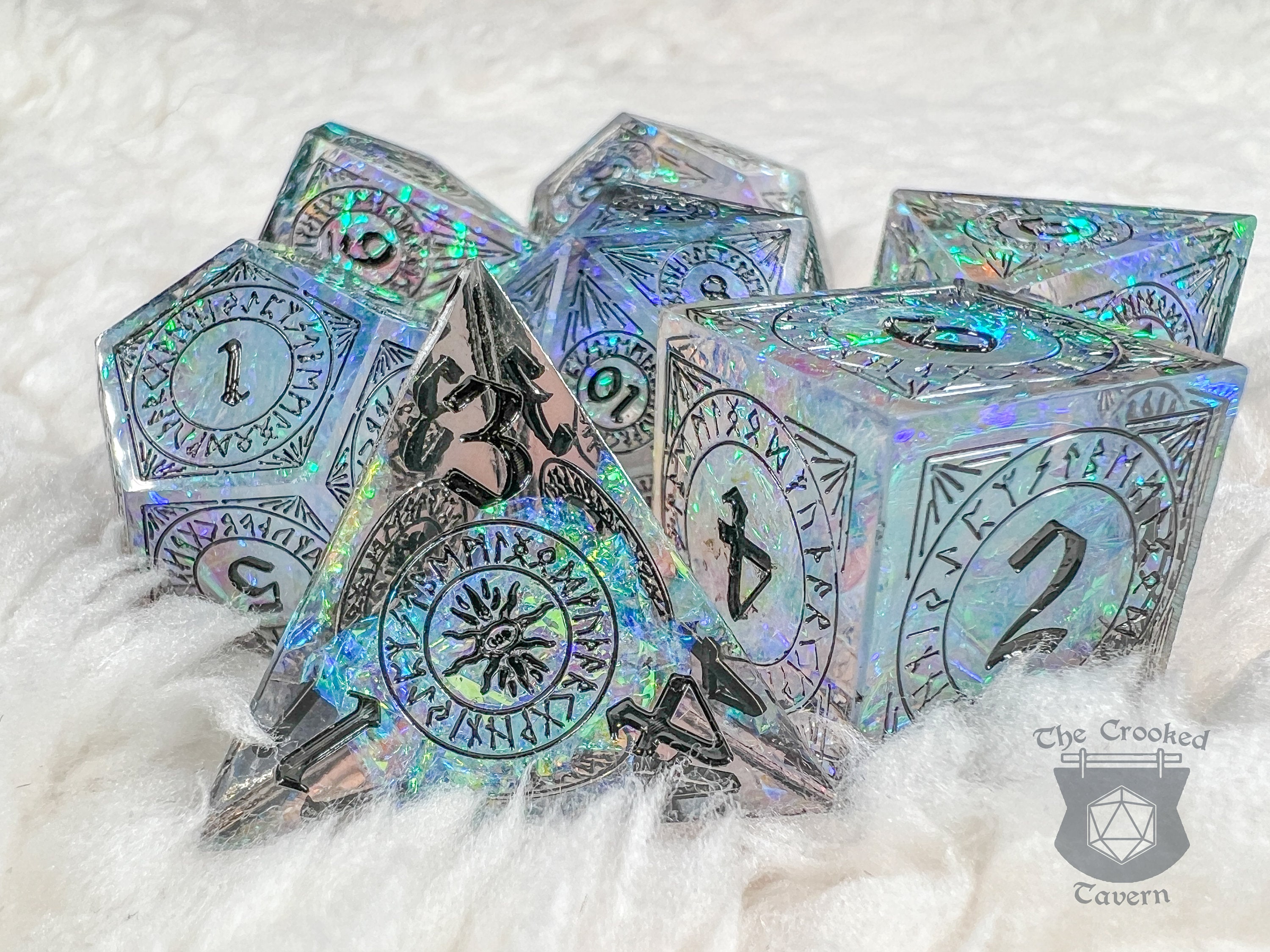 Rune Light Dnd Dice Set for Dungeons and Dragons | D20 TTRPG Polyhedral ...